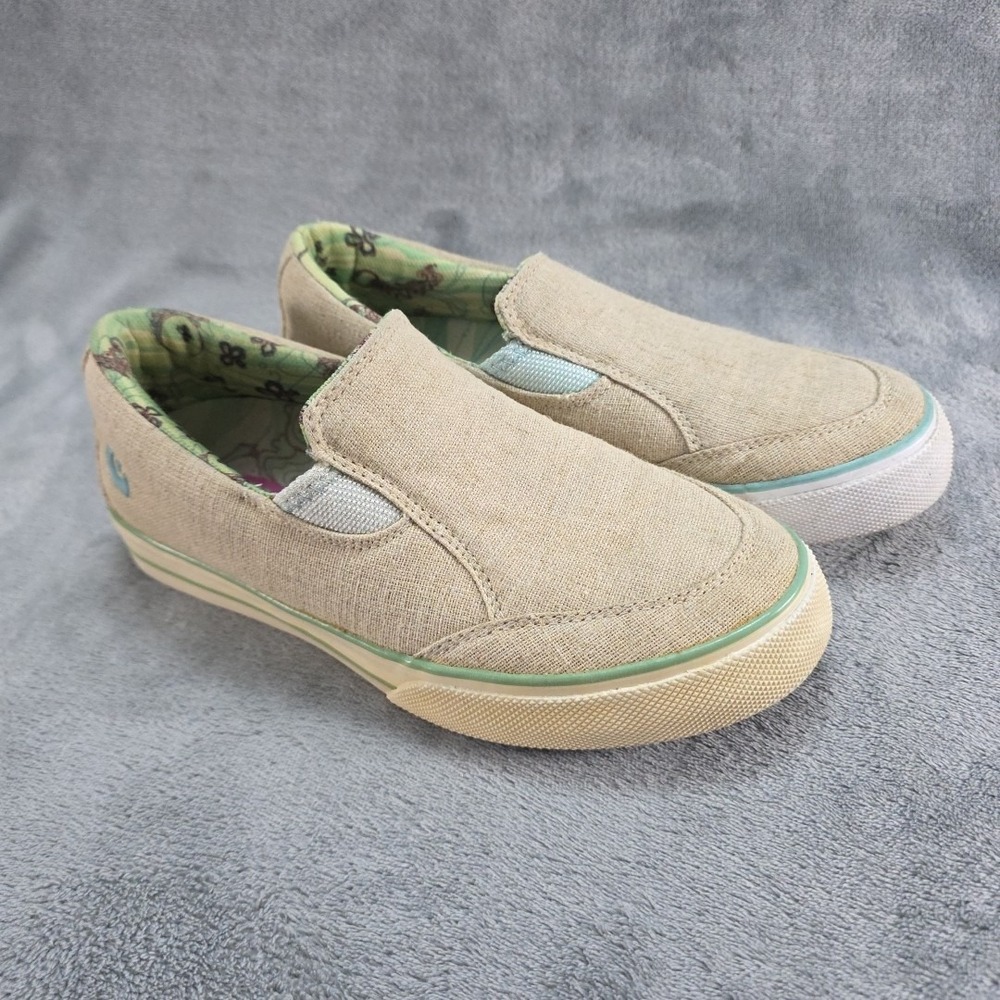 Casual Slip-On Canvas Sneakers in Beige - Women